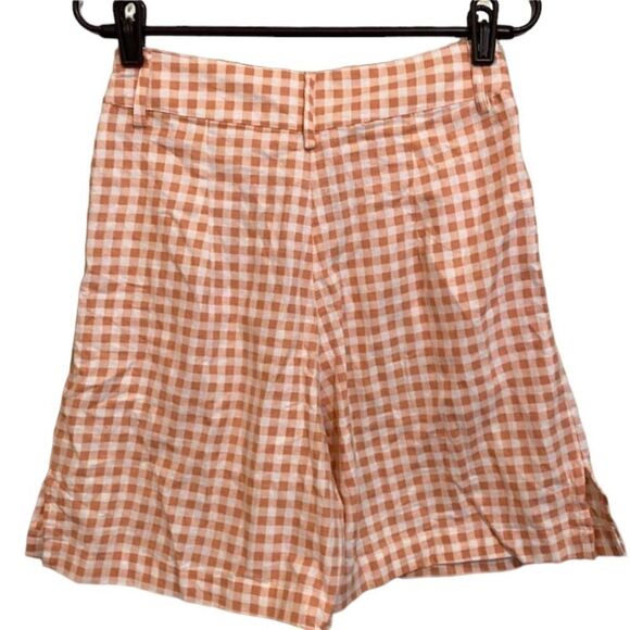NWT MOTEL ROCKS Lexta Gingham Checked Pink Hight Waisted Shorts 50s Retro SZ XS - Picture 8 of 10